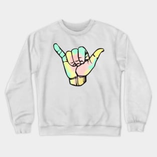 Pastel Green yellow and pink Tie Dye Crewneck Sweatshirt